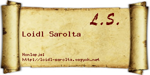 Loidl Sarolta névjegykártya