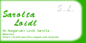 sarolta loidl business card